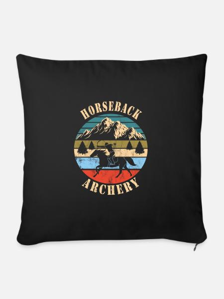 Horseback Archery - Sofakissenbezug 45 x 45 cm - Schwarz