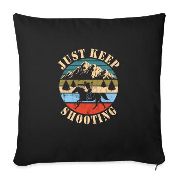 Horseback Archery - Sofakissenbezug 45 x 45 cm - Schwarz - Vorne