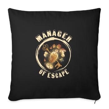 Escape Room - Sofa pillowcase 17,3'' x 17,3'' (45 x 45 cm) - black - Front