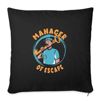 Escape Room - Sofa pillowcase 17,3'' x 17,3'' (45 x 45 cm) - black - Front