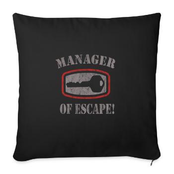 Escape Room - Sofa pillowcase 17,3'' x 17,3'' (45 x 45 cm) - black - Front