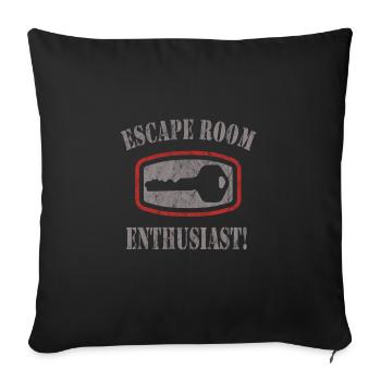 Escape Room - Sofa pillowcase 17,3'' x 17,3'' (45 x 45 cm) - black - Front