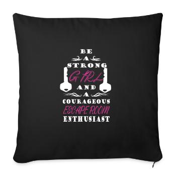 Escape Room - Sofa pillowcase 17,3'' x 17,3'' (45 x 45 cm) - black - Front