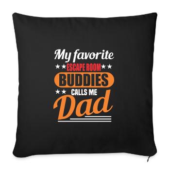 Escape Room - Sofa pillowcase 17,3'' x 17,3'' (45 x 45 cm) - black - Front