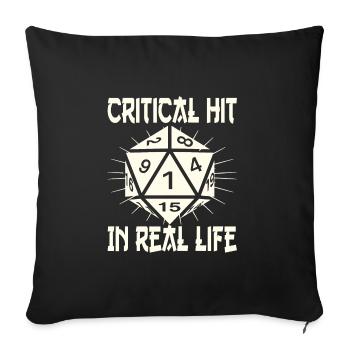 Jeu de rôle - Housse de coussin décorative 45 x 45 cm - noir - Devant