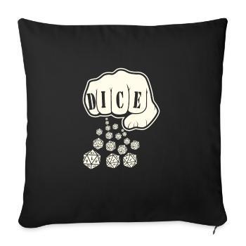 Jeu de rôle - Housse de coussin décorative 45 x 45 cm - noir - Devant