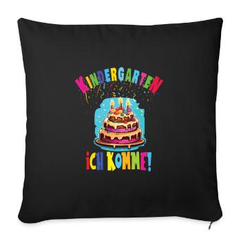 Kindergarten - Sofakissenbezug 45 x 45 cm - Schwarz - Vorne