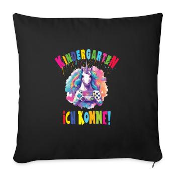 Kindergarten - Sofakissenbezug 45 x 45 cm - Schwarz - Vorne
