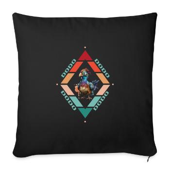 Dodo - Sofa pillowcase 17,3'' x 17,3'' (45 x 45 cm) - black - Front