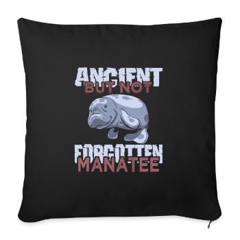 Manatee - Sofa pillowcase 17,3'' x 17,3'' (45 x 45 cm) - black - Front