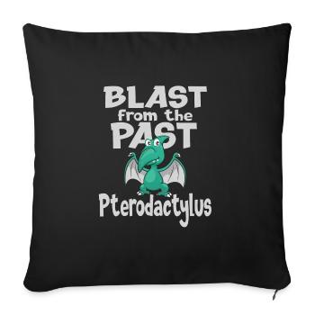 Dino - Sofa pillowcase 17,3'' x 17,3'' (45 x 45 cm) - black - Front