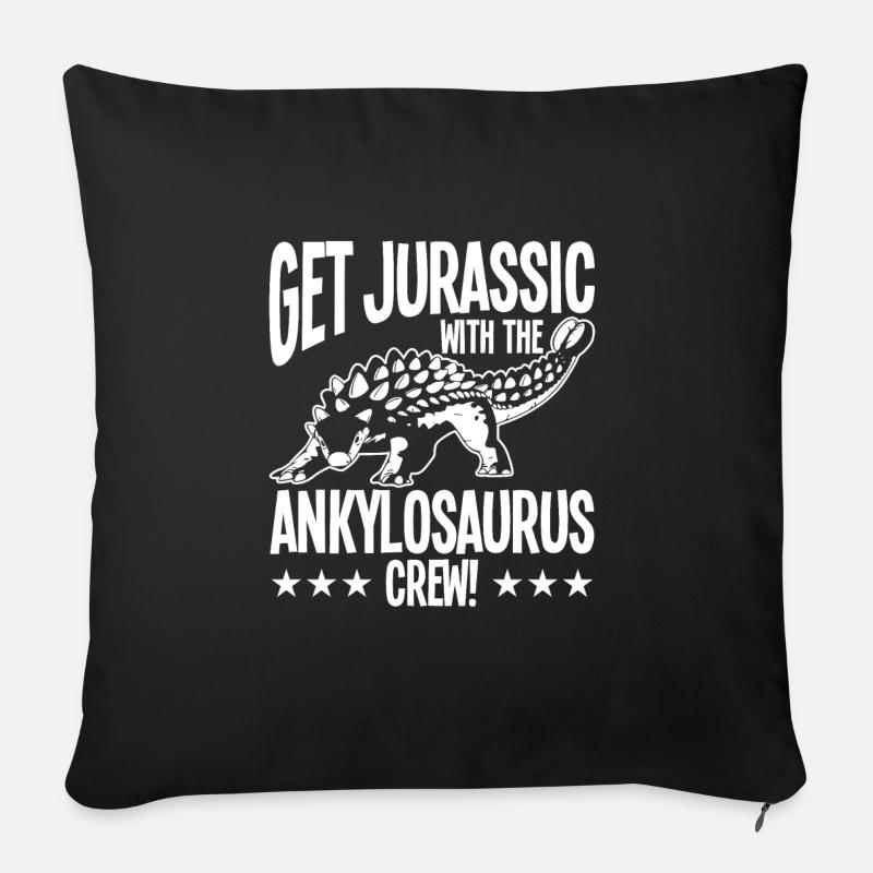 Dino - Sofakissenbezug 45 x 45 cm - Schwarz