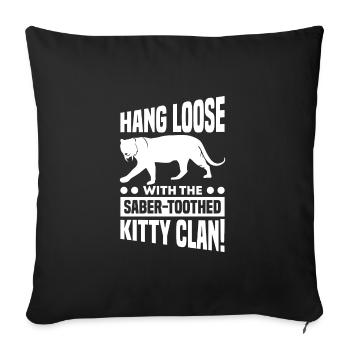 Dino - Sofa pillowcase 17,3'' x 17,3'' (45 x 45 cm) - black - Front