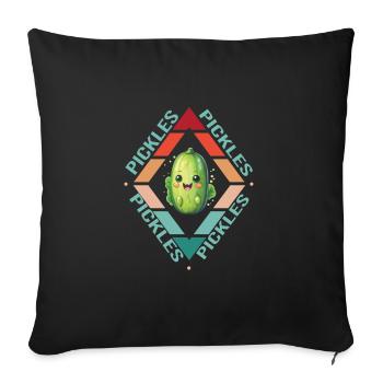 Cucumbers - Sofa pillowcase 17,3'' x 17,3'' (45 x 45 cm) - black - Front