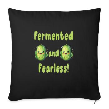 Cucumbers - Sofa pillowcase 17,3'' x 17,3'' (45 x 45 cm) - black - Front