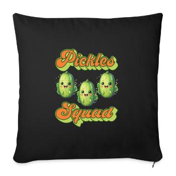 Cucumbers - Sofa pillowcase 17,3'' x 17,3'' (45 x 45 cm) - black - Front