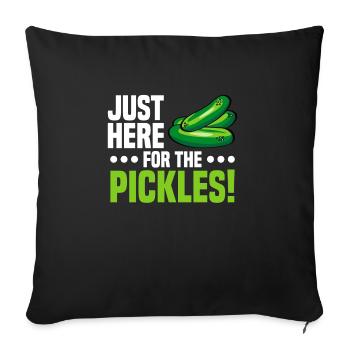 Cucumbers - Sofa pillowcase 17,3'' x 17,3'' (45 x 45 cm) - black - Front