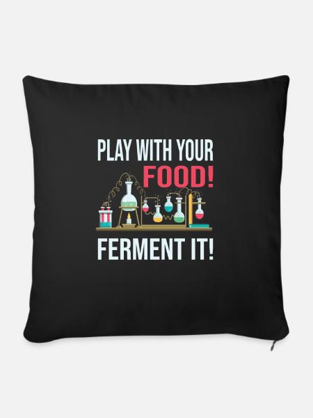 Fermentation - Sofakissenbezug 45 x 45 cm - Schwarz