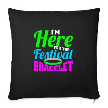Festival - Sofa pillowcase 17,3'' x 17,3'' (45 x 45 cm) - black - Front