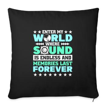 Festival - Sofa pillowcase 17,3'' x 17,3'' (45 x 45 cm) - black - Front