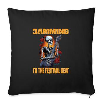 Festival - Sofa pillowcase 17,3'' x 17,3'' (45 x 45 cm) - black - Front