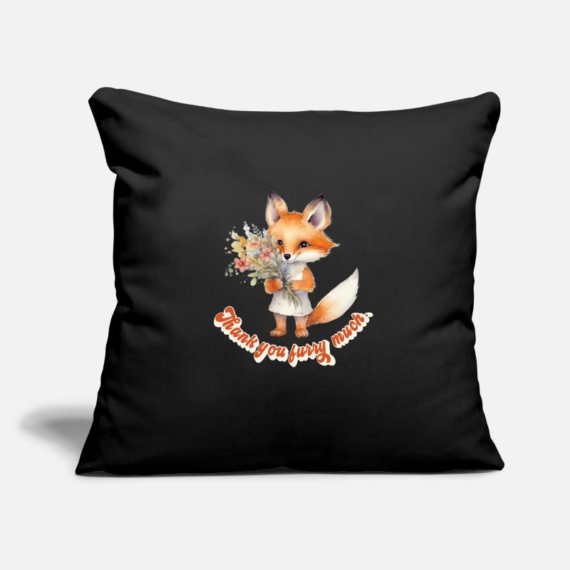 Fandom à fourrure Housse de coussin décorative 45 x 45 cm