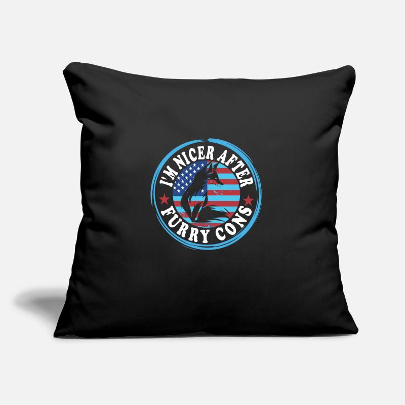 Fandom à fourrure Housse de coussin décorative 45 x 45 cm