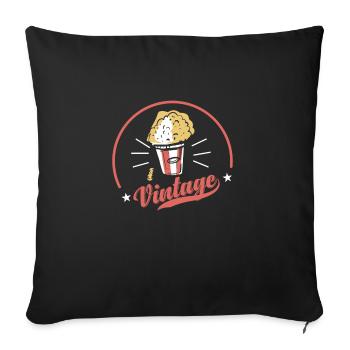 Vieux films - Housse de coussin décorative 45 x 45 cm - noir - Devant