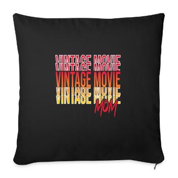 Vieux films - Housse de coussin décorative 45 x 45 cm - noir - Devant
