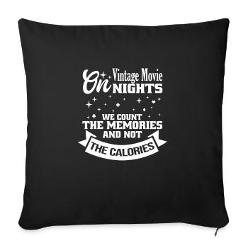 Vieux films - Housse de coussin décorative 45 x 45 cm - noir - Devant