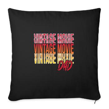 Vieux films - Housse de coussin décorative 45 x 45 cm - noir - Devant