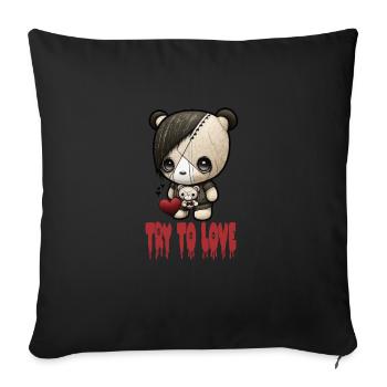 Goth Emo - Sofa pillowcase 17,3'' x 17,3'' (45 x 45 cm) - black - Front