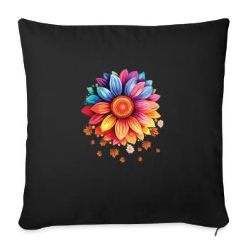 Hippie - Housse de coussin décorative 45 x 45 cm - noir - Devant