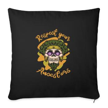 Hippie - Housse de coussin décorative 45 x 45 cm - noir - Devant