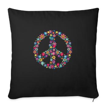Hippie - Housse de coussin décorative 45 x 45 cm - noir - Devant