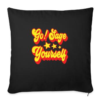 Hippie - Housse de coussin décorative 45 x 45 cm - noir - Devant
