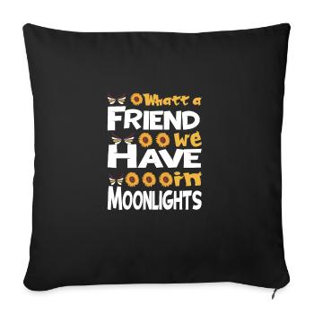 Hippie - Housse de coussin décorative 45 x 45 cm - noir - Devant