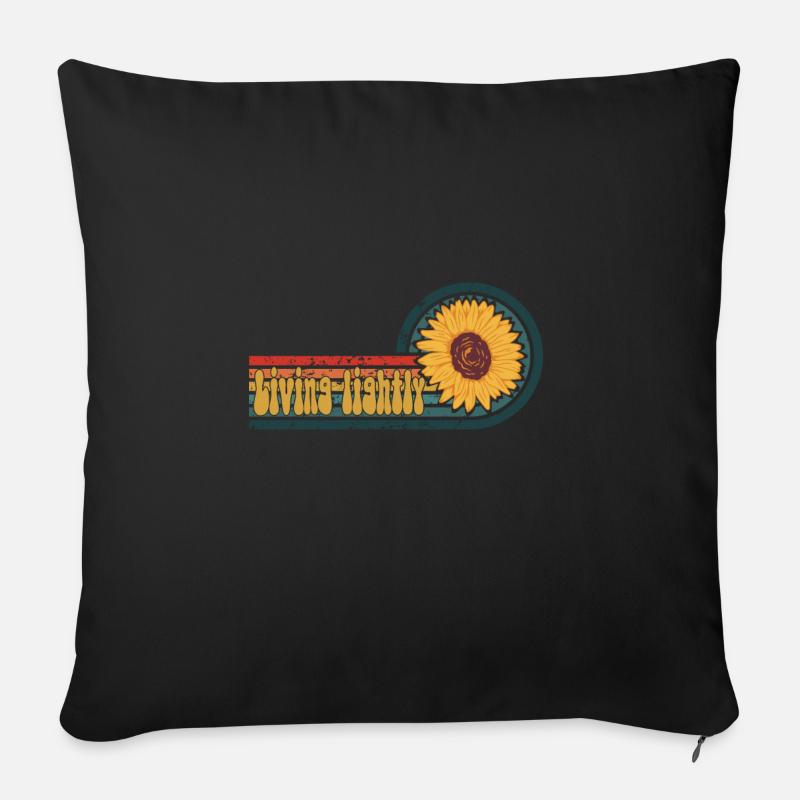 Hippie - Sofakissenbezug 45 x 45 cm - Schwarz