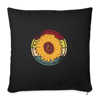 Hippie - Housse de coussin décorative 45 x 45 cm - noir - Devant