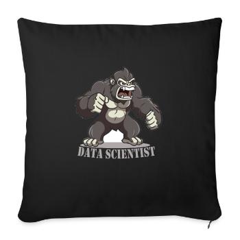 Data Analyst Data Protection Officer - Sofa pillowcase 17,3'' x 17,3'' (45 x 45 cm) - black - Front