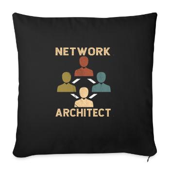 Network Engineer - Sofakissenbezug 45 x 45 cm - Schwarz - Vorne