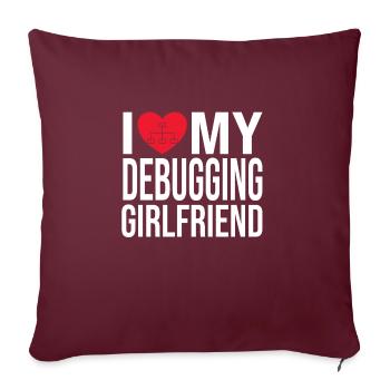 Network Engineer - Sofa pillowcase 17,3'' x 17,3'' (45 x 45 cm) - burgundy - Front