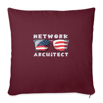 Network Engineer - Sofa pillowcase 17,3'' x 17,3'' (45 x 45 cm) - burgundy - Front