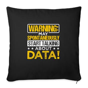 Daten Analytiker Datenschutz Beauftragter - Sofakissenbezug 45 x 45 cm - Schwarz - Vorne