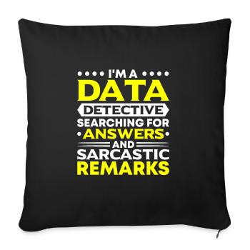 Daten Analytiker Datenschutz Beauftragter - Sofakissenbezug 45 x 45 cm - Schwarz - Vorne