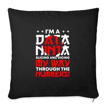 Daten Analytiker Datenschutz Beauftragter - Sofakissenbezug 45 x 45 cm - Schwarz - Vorne