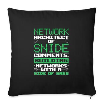 Network Engineer - Sofakissenbezug 45 x 45 cm - Schwarz - Vorne