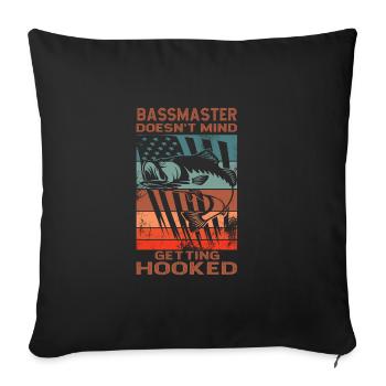 Pêche à la perche - Housse de coussin décorative 45 x 45 cm - noir - Devant