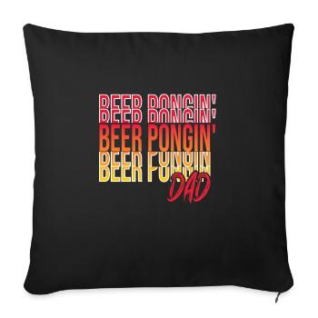 Drinking game - Sofa pillowcase 17,3'' x 17,3'' (45 x 45 cm) - black - Front