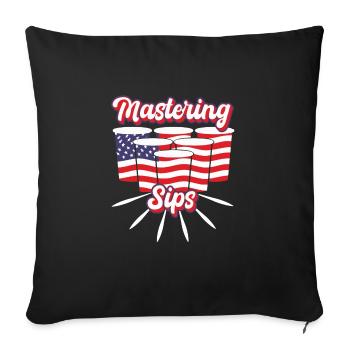 Drinking game - Sofa pillowcase 17,3'' x 17,3'' (45 x 45 cm) - black - Front